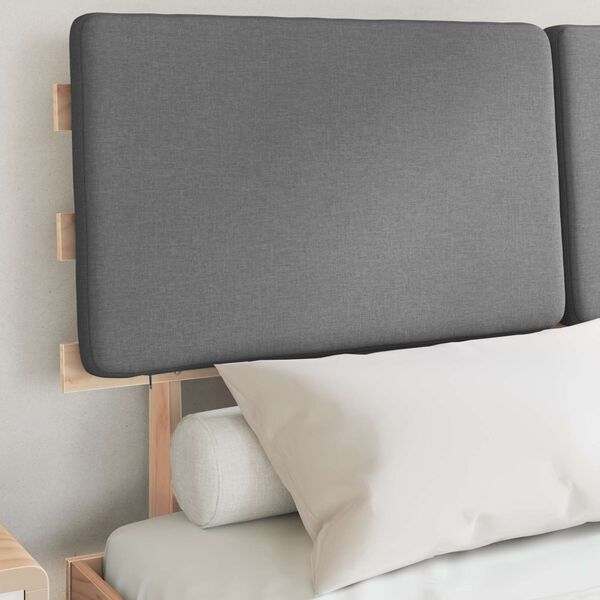 vidaXL Bed Frame with Upholstered Headboard Light Grey 140 x 200 cm