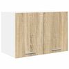 vidaXL Hanging Cabinet with Door Sonoma Oak and White 60 x 31 x 40 cm