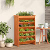 vidaXL Herb Planter 6-Tier Wax Brown 69x40x101.5 cm Solid Wood Pine