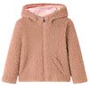 Kids' Hooded Jacket Teddy Faux Fur Light Cognac 92