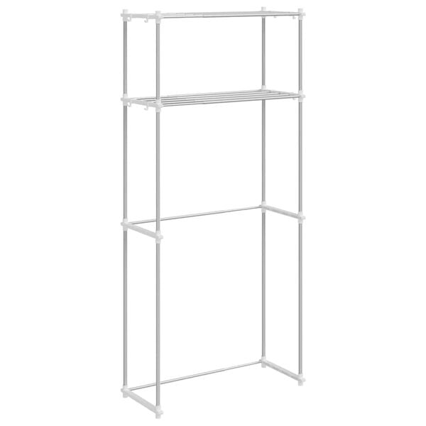 vidaXL Washing Machine Shelf White 70 x 27 x 136 cm Aluminium