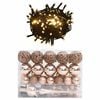 vidaXL 60 Piece Christmas Ball Set with Peak and 150 LEDs Rose Gold