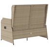 vidaXL Garden Bench with Cushion Beige Poly rattan