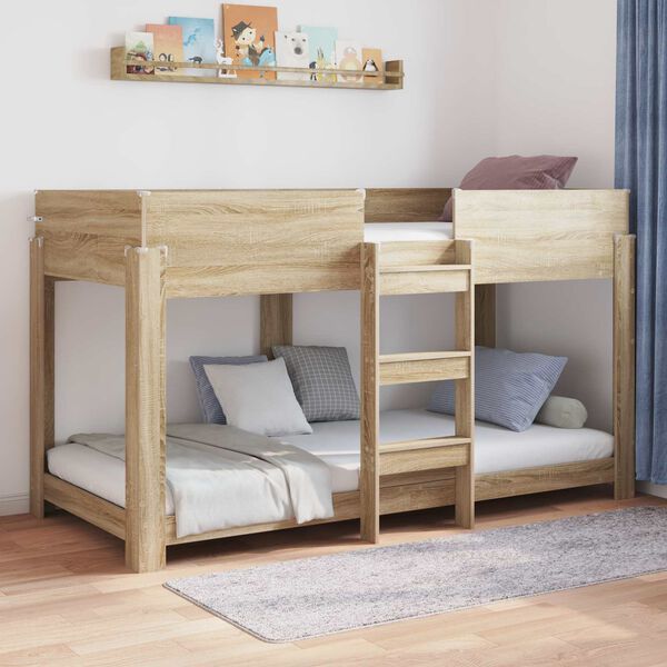 vidaXL Bunk Bed for Kids Sonoma Oak 100 x 190 cm Engineered Wood