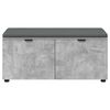 vidaXL Hall Bench with Cushion Concrete Grey 100 x 38 x 46 cm