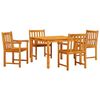 vidaXL Garden Dining Set 5 pcs Brown Solid Acacia wood