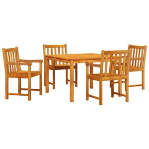 vidaXL Garden Dining Set 5 pcs Brown Solid Acacia wood