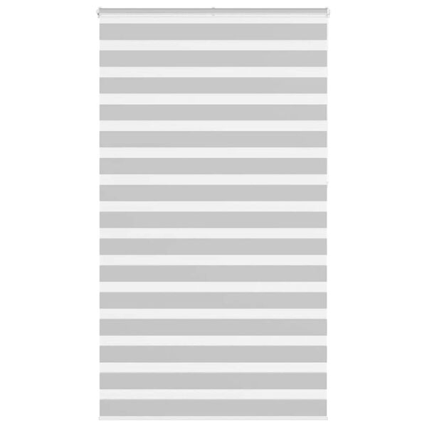 vidaXL Zebra Blind Light Grey 120x230 cm Fabric Width 115.9 cm Polyester