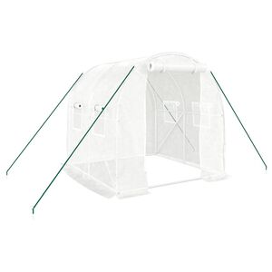 vidaXL Greenhouse with Steel Frame White 4 m&sup2; 2x2x2 m