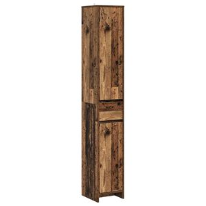vidaXL Bathroom Cabinet Old Wood 30 x 33 x 190 cm Engineered Wood