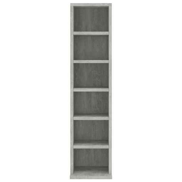 vidaXL CD Cabinet Concrete Grey 21x20x88 cm Engineered Wood