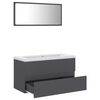 vidaXL Bathroom Furniture Set Grey Engineered Wood
