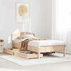 vidaXL Bed Frame without Mattress 75x190 cm Small Single Solid Wood Pine