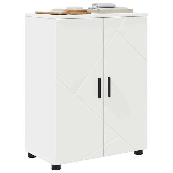 vidaXL Bathroom Cabinet White 60 x 35 x 80 cm Engineered wood & Metal