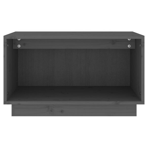 vidaXL TV Cabinet Grey 60x35x35 cm Solid Wood Pine