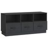 vidaXL TV Cabinet with Drawer Black 102 x 34.5 x 47 cm Engineered Wood