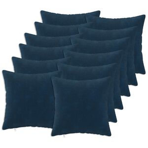 vidaXL Cushion Cover 12 pcs HEERLEN Blue 40 x 40 cm Microfiber Fleece