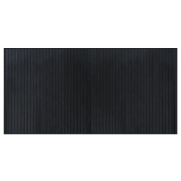 vidaXL Rug Rectangular Black100x200 cm Bamboo