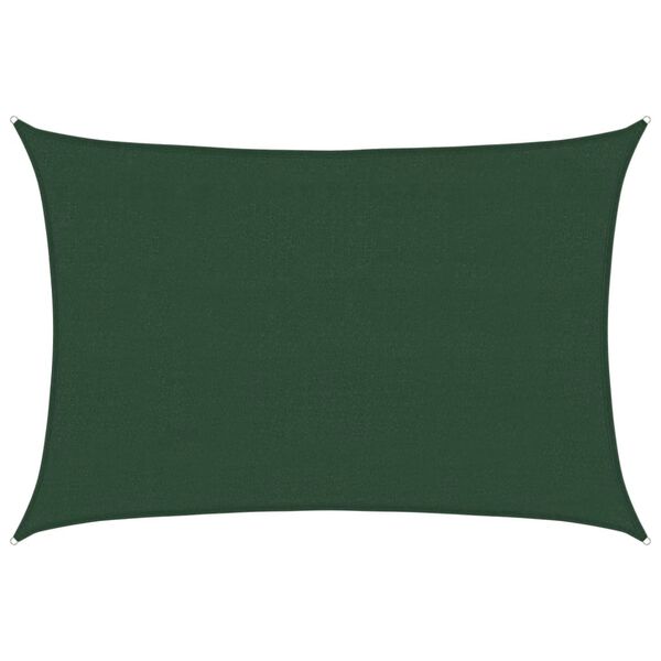 vidaXL Sunshade Sail 160 g/m² Dark Green 4x6 m HDPE