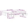 vidaXL Storage Bed Frame Smoked Oak 150 x 200 cm Engineered Wood