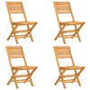 vidaXL 5 Piece Garden Dining Set Solid Wood Teak