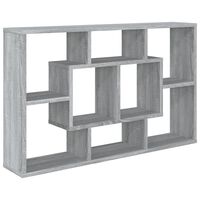 vidaXL Wall Shelf Grey Sonoma 85x16x52.5 cm Engineered Wood