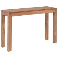 vidaXL Console Table Solid Teak Wood with Natural Finish 110x35x76 cm