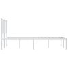 vidaXL Metal Bed Frame without Mattress with Headboard White 120x190cm