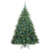 vidaXL Artificial Christmas Tree with 300 LEDs Green 180 cm PE and PVC