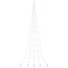 vidaXL LED Christmas Tree with Ground Spikes Cool White 511 cm Metal