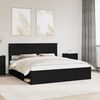 vidaXL Bed Frame with Mattress Black 200 x 200 cm Solid Pine Wood