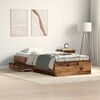 vidaXL Bed Frame with Drawer Old Wood 90 x 200 cm Engineered Wood