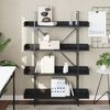 vidaXL Bookcase 4-Tier Black 100x33x145.5 cm Engineered Wood