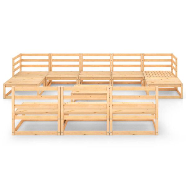 vidaXL 11 Piece Garden Lounge Set Solid Wood Pine