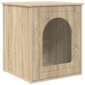 vidaXL Cat House Sonoma 53 x 52 x 62 cm Engineered Wood