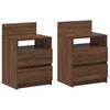 vidaXL Bedside Cabinets 2 pcs with 2 Drawers Brown Oak 40x33x60 cm