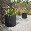 vidaXL Garden Planter 2 pcs Black Hexagon 46x40x45 cm Steel