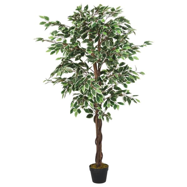 vidaXL Artificial Ficus Tree 630 Leaves 120 cm Green