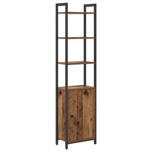 vidaXL Book Cabinet Old Wood 40 x 24 x 161 cm Engineered Wood