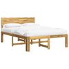 vidaXL Double Bed Frame with Headboard ROSTOCK White 135 x 190 cm