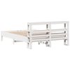 vidaXL Bed Frame without Mattress White 150x200 cm King Size Solid Wood Pine