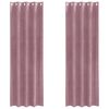 vidaXL Blackout Curtains 2 pcs Dark Pink 140 x 245 cm Velvet