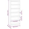 vidaXL Book Cabinet/Room Divider Smoked Oak 80x30x198 cm Engineered Wood