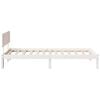 vidaXL Bed Frame with Headboard White 100 x 200 cm Solid Pine Wood