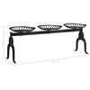 vidaXL 3-Seater Bench 155 cm Black Cast Iron