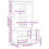 vidaXL Hall Tree SANDNES White 87x40x159.5cm Solid Wood Pine