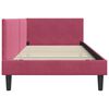 vidaXL Corner Bed Frame with Headboard Wine Red 90 cm x 200 cm Velvet