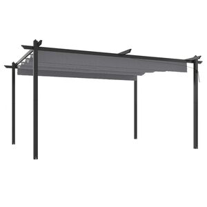 vidaXL Garden Gazebo with Retractable Roof 4x3 m Anthracite