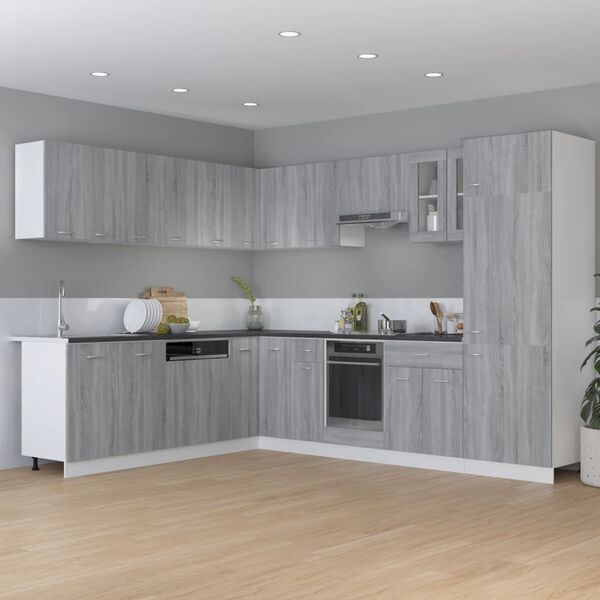 vidaXL Kitchen Cabinet Lyon Grey Sonoma 75.5x75.5x81.5 cm Engineered Wood