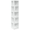 vidaXL Corner Cabinet High Gloss White 33x33x164.5 cm Engineered Wood